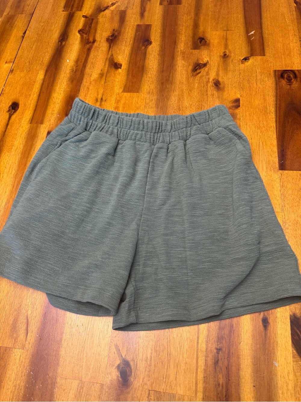 Zenana Outfitters Olive Elastic-Waist Athletic Shorts